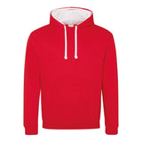 Awdis Just Hoods Varsity Hoodie - Fire Red/Arctic White