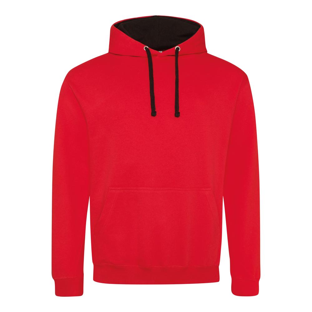 Awdis Just Hoods Varsity Hoodie - Fire Red/Jet Black*