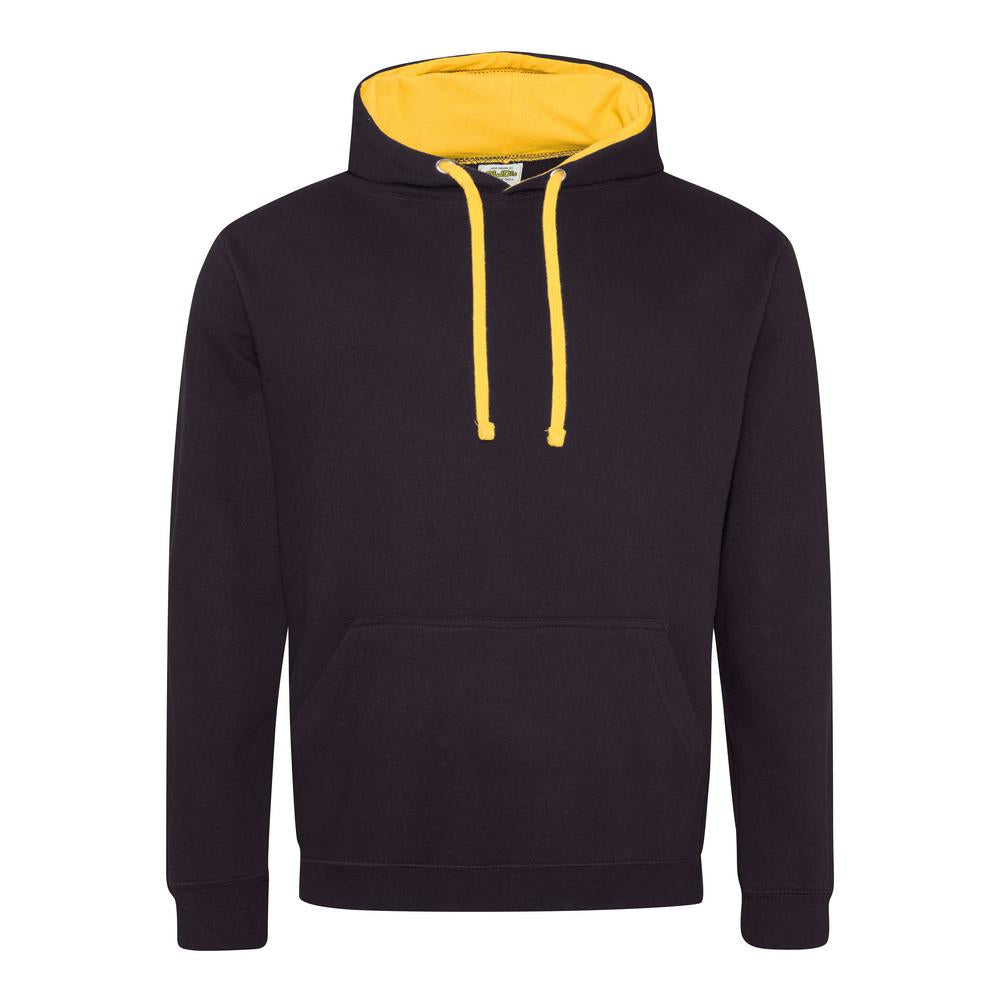 Awdis Just Hoods Varsity Hoodie - Jet Black/Gold*