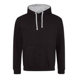 Awdis Just Hoods Varsity Hoodie - Jet Black/Heather Grey *