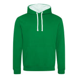 Awdis Just Hoods Varsity Hoodie - Kelly Green/Arctic White