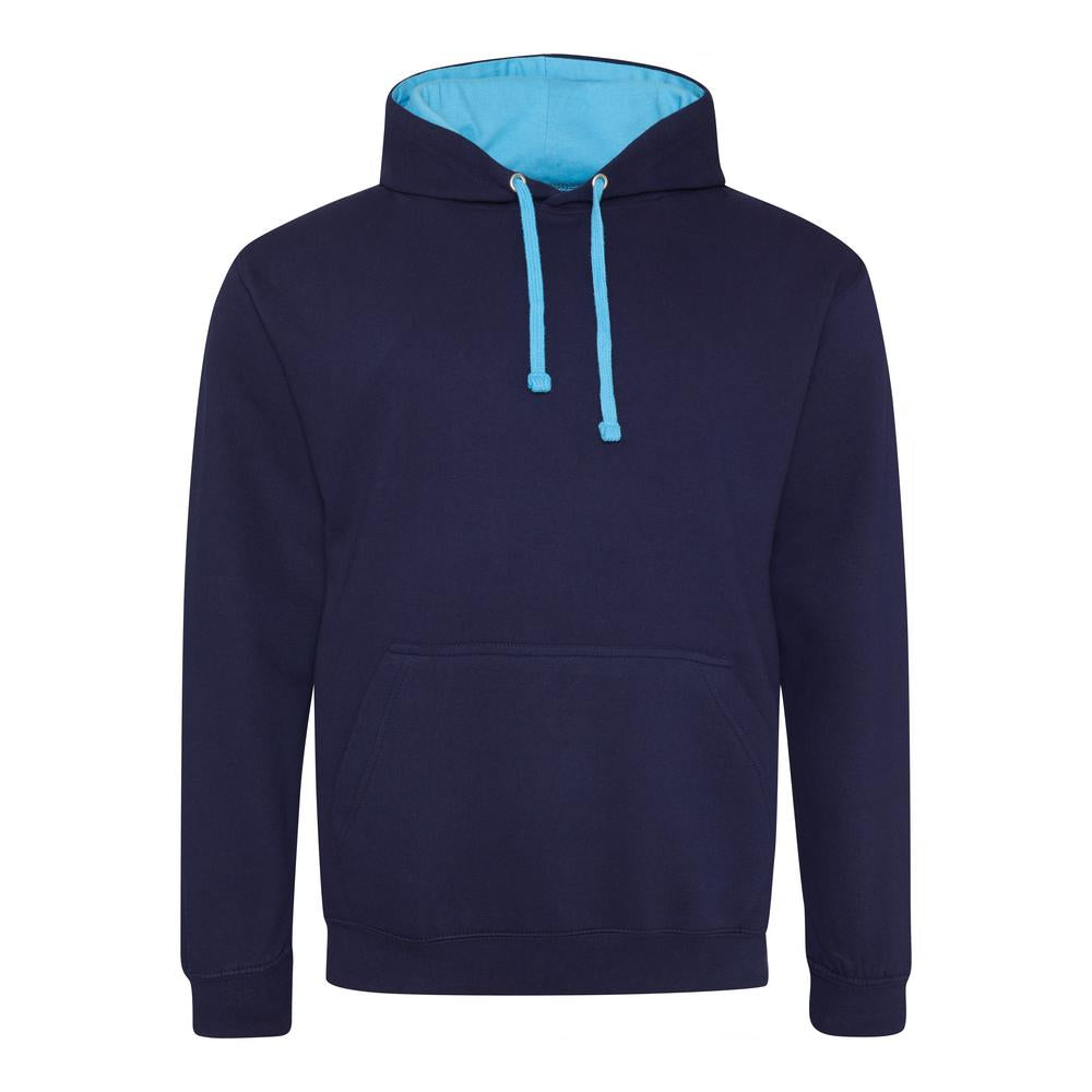 Awdis Just Hoods Varsity Hoodie - Oxford Navy/Hawaiian Blue