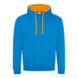 Awdis Just Hoods Varsity Hoodie - Sapphire Blue/Orange Crush*