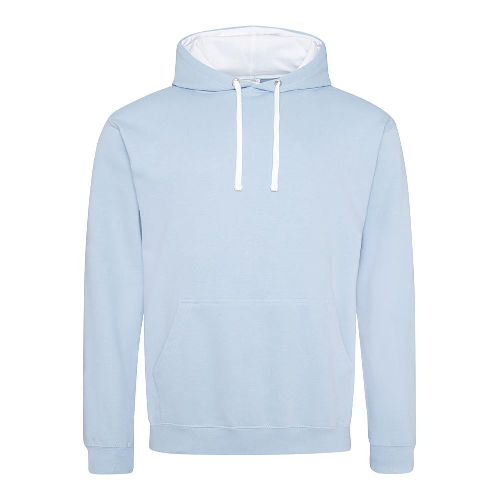 Awdis Just Hoods Varsity Hoodie - Sky/Arctic White