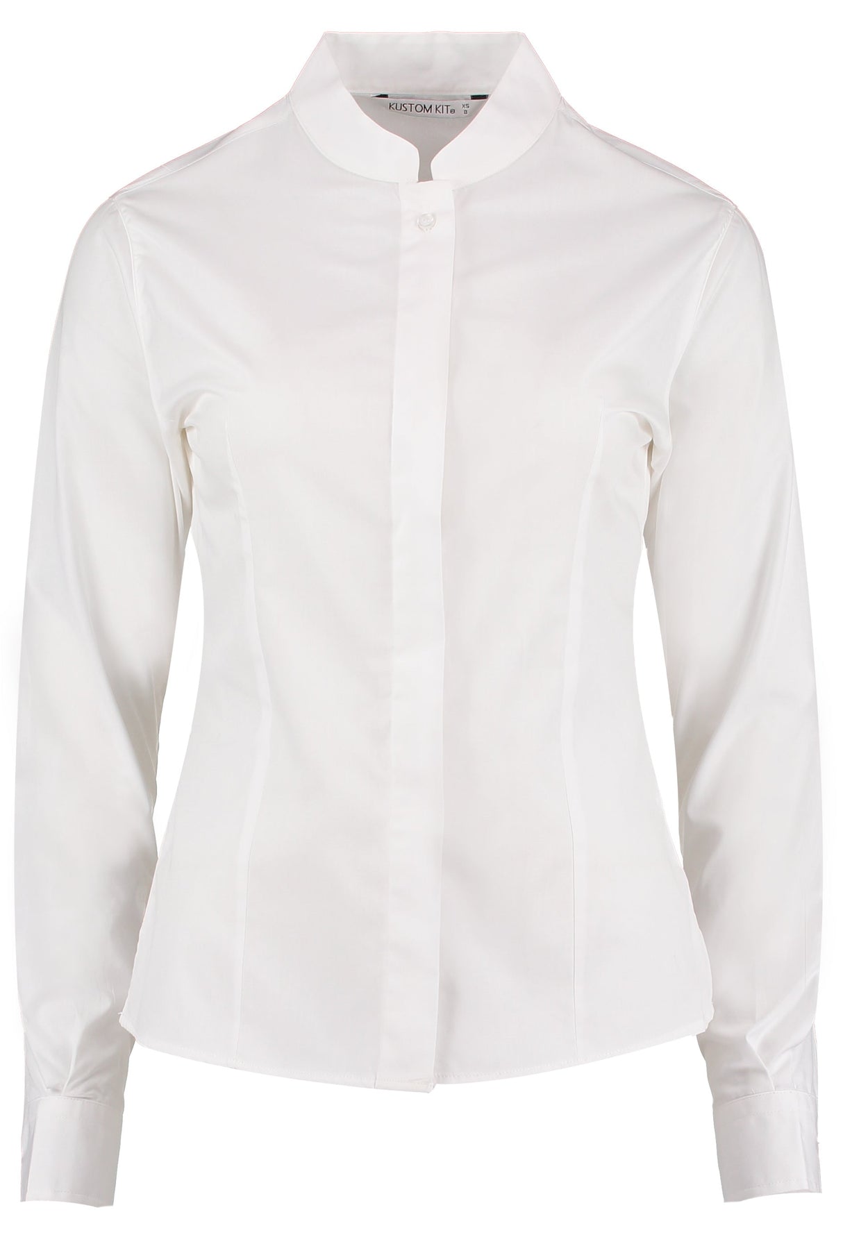 Kustom Kit Women's Mandarin Collar Shirt Long-Sleeved (Tailored Fit)