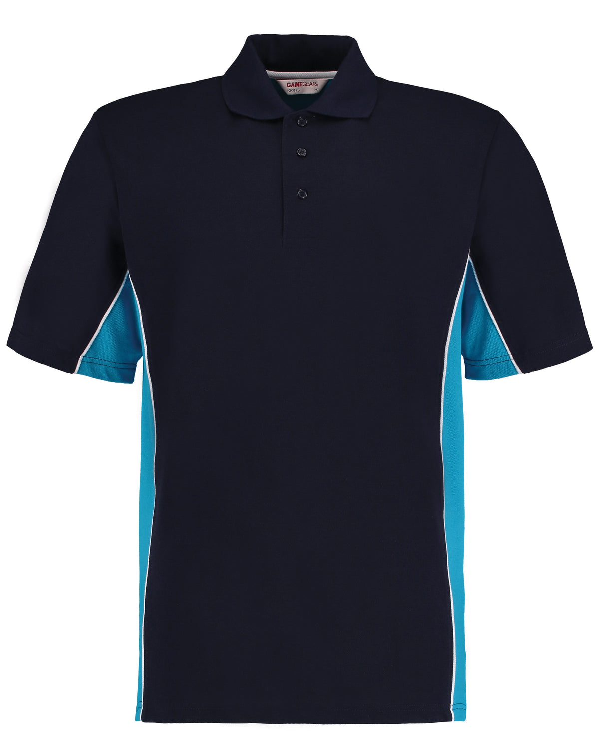 Kustom Kit Track Polo (Classic Fit) - Navy/Turquoise/White