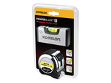 Komelon PowerBlade II Pocket Tape 5m/16ft (Width 27mm) with Mini Level