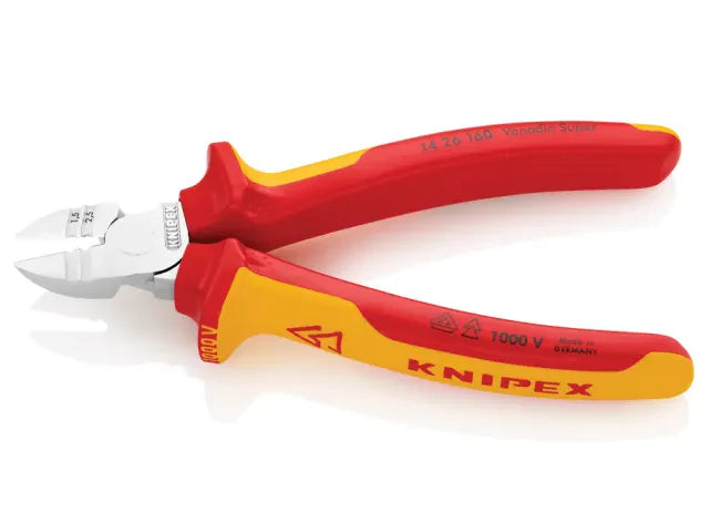 Knipex VDE Diagonal Insulation Stripper & Side Cutter 160mm