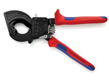 Knipex Ratchet Action Cable Shears Multi-Component Grip 250mm