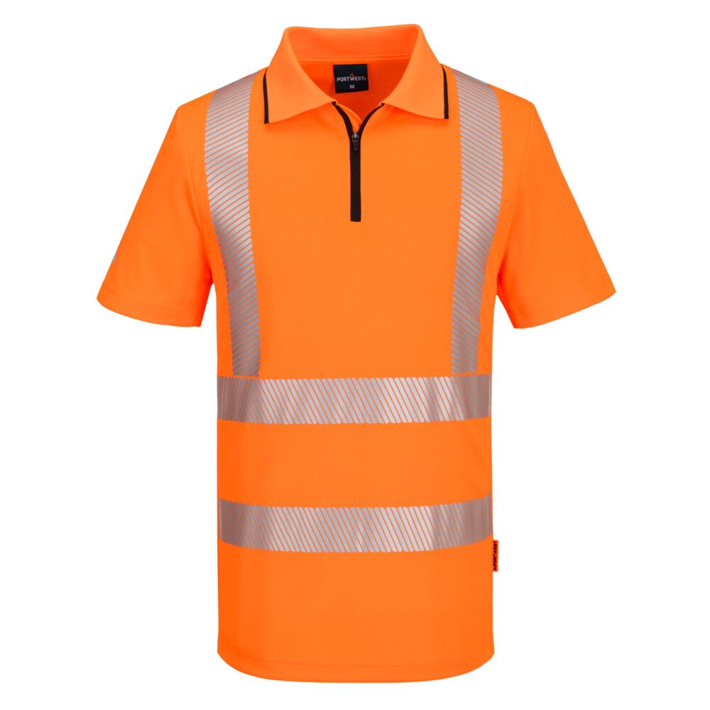 Portwest KX3 Sport Hi-Vis Zip Polo Shirt S/S