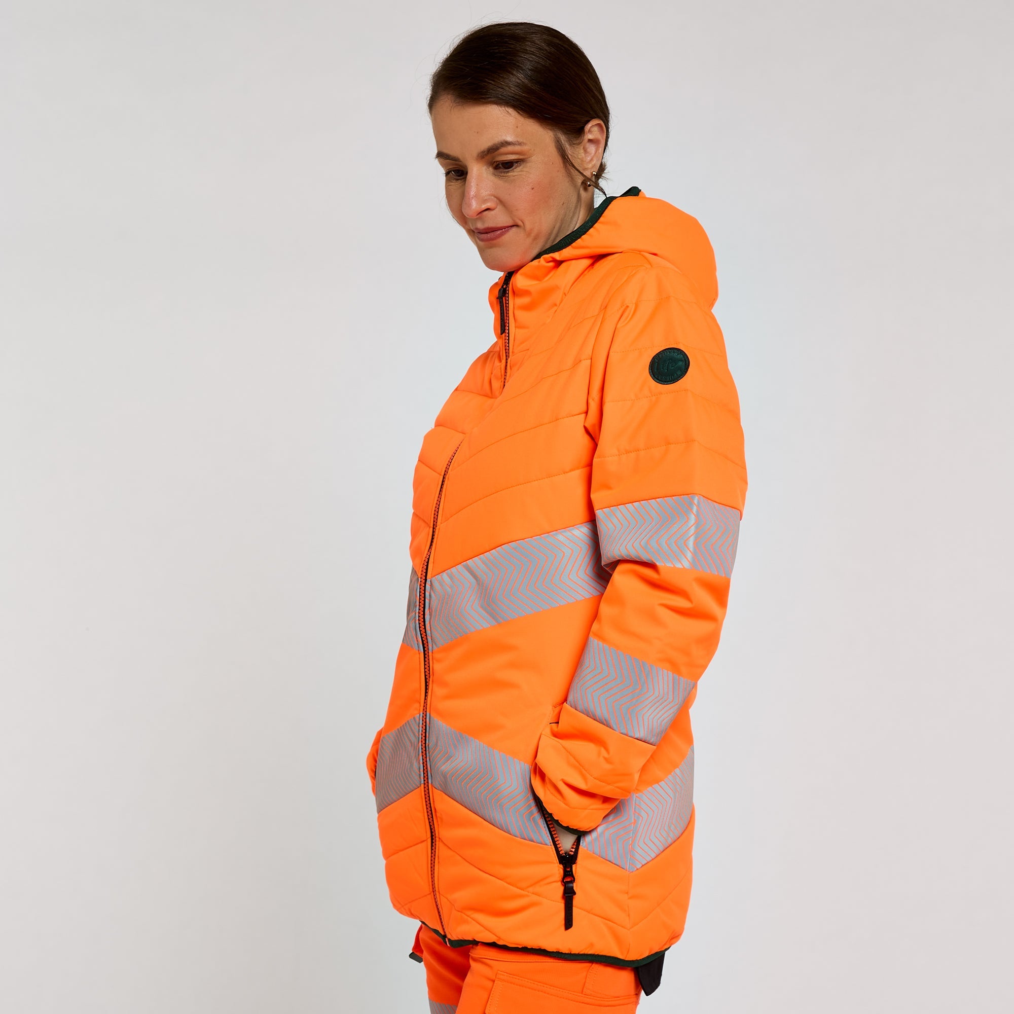 Pulsar Women's Reversible Puffer Jacket Orange