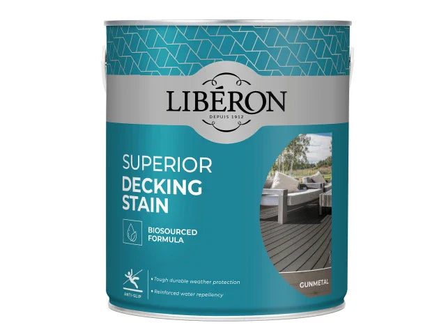 Liberon Superior Decking Stain Gun Metal 2.5 litre