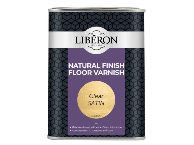 Liberon Natural Finish Floor Varnish Clear Satin 1 litre