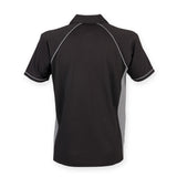 Finden & Hales Piped Performance Polo - Black/Gunmetal Grey†