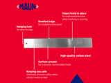 Maun Steel Straight Edge Imperial 12in