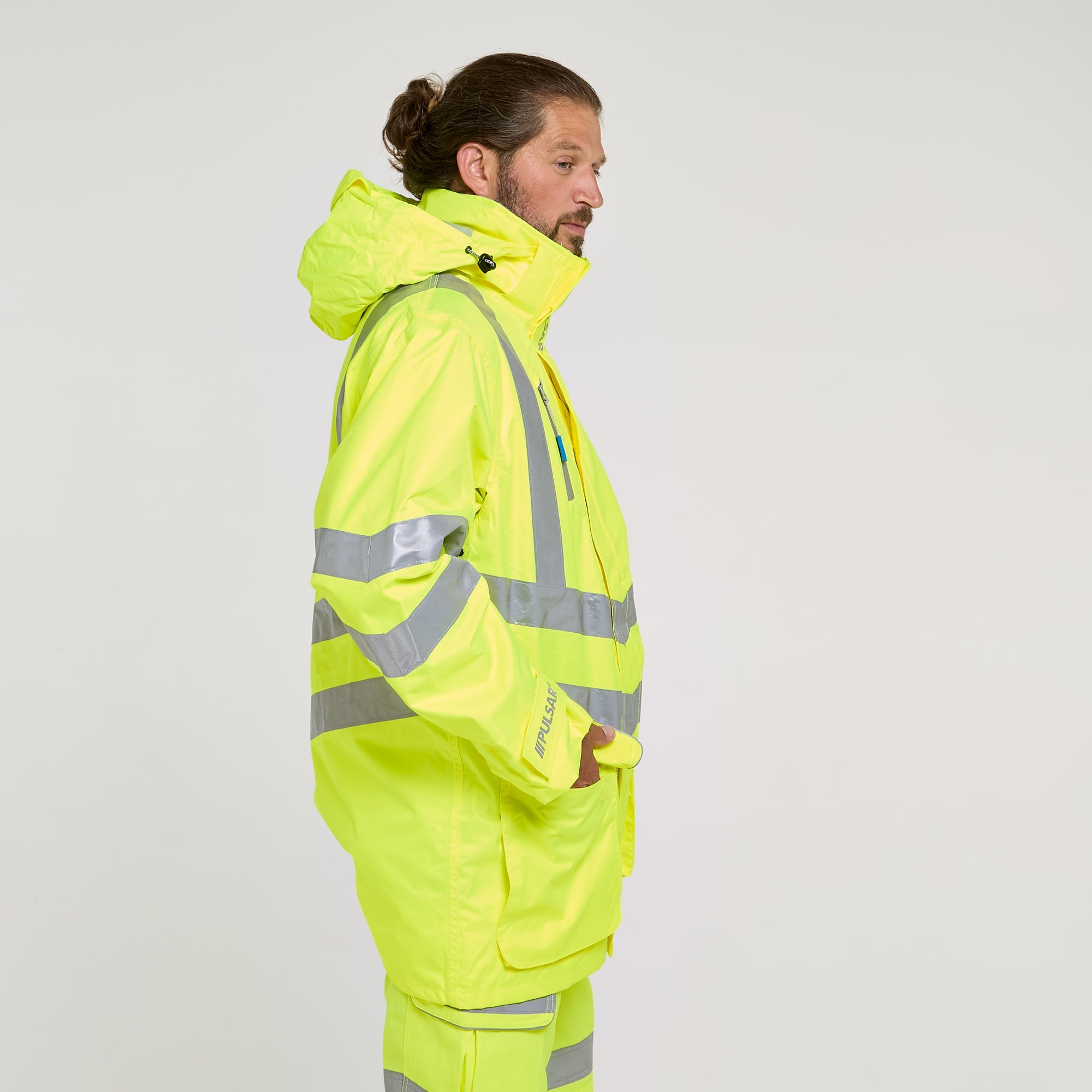 Pulsar Mesh Lined Storm Coat Yellow - Recycled Content