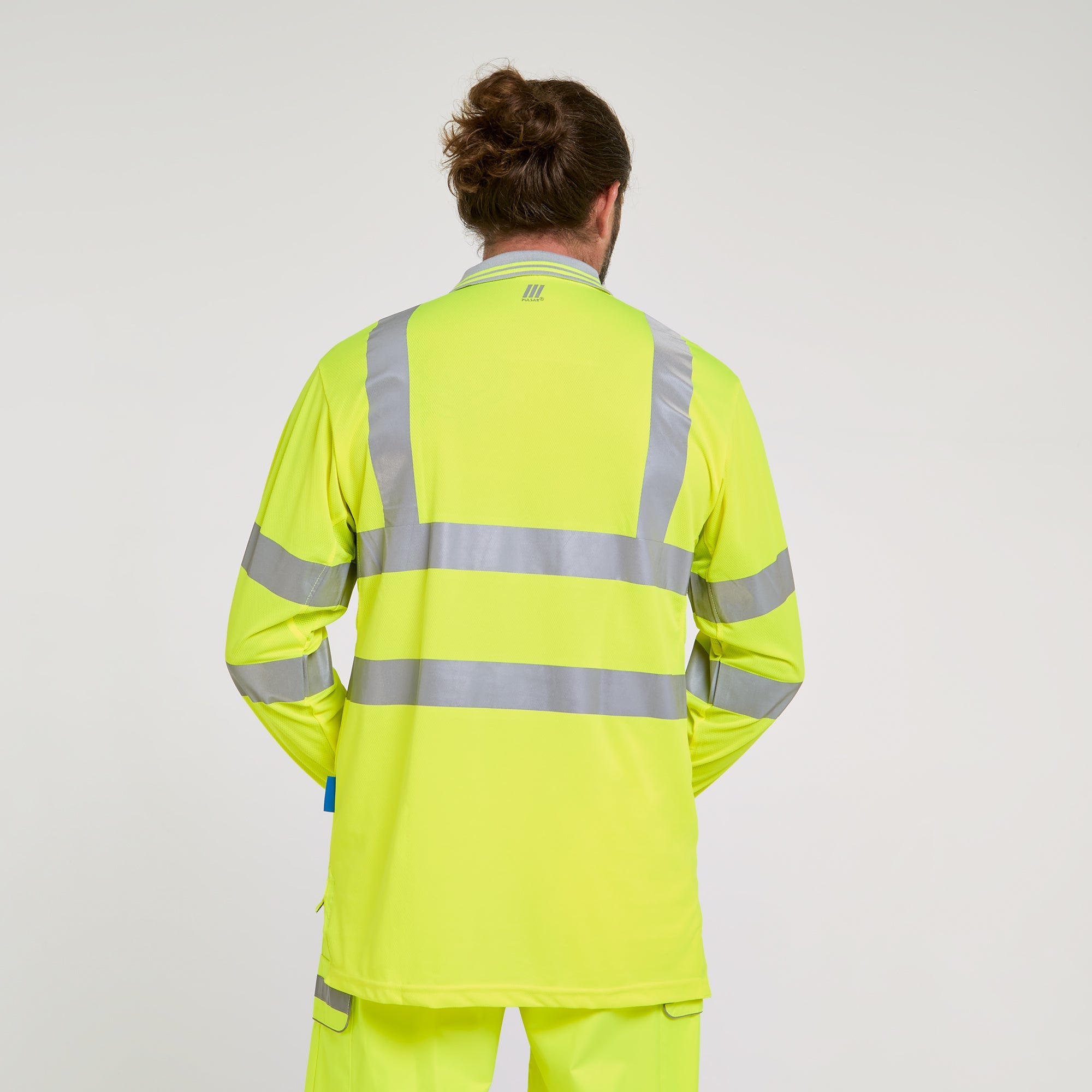 Long Sleeve Polo Shirt Yellow - Recycled Content