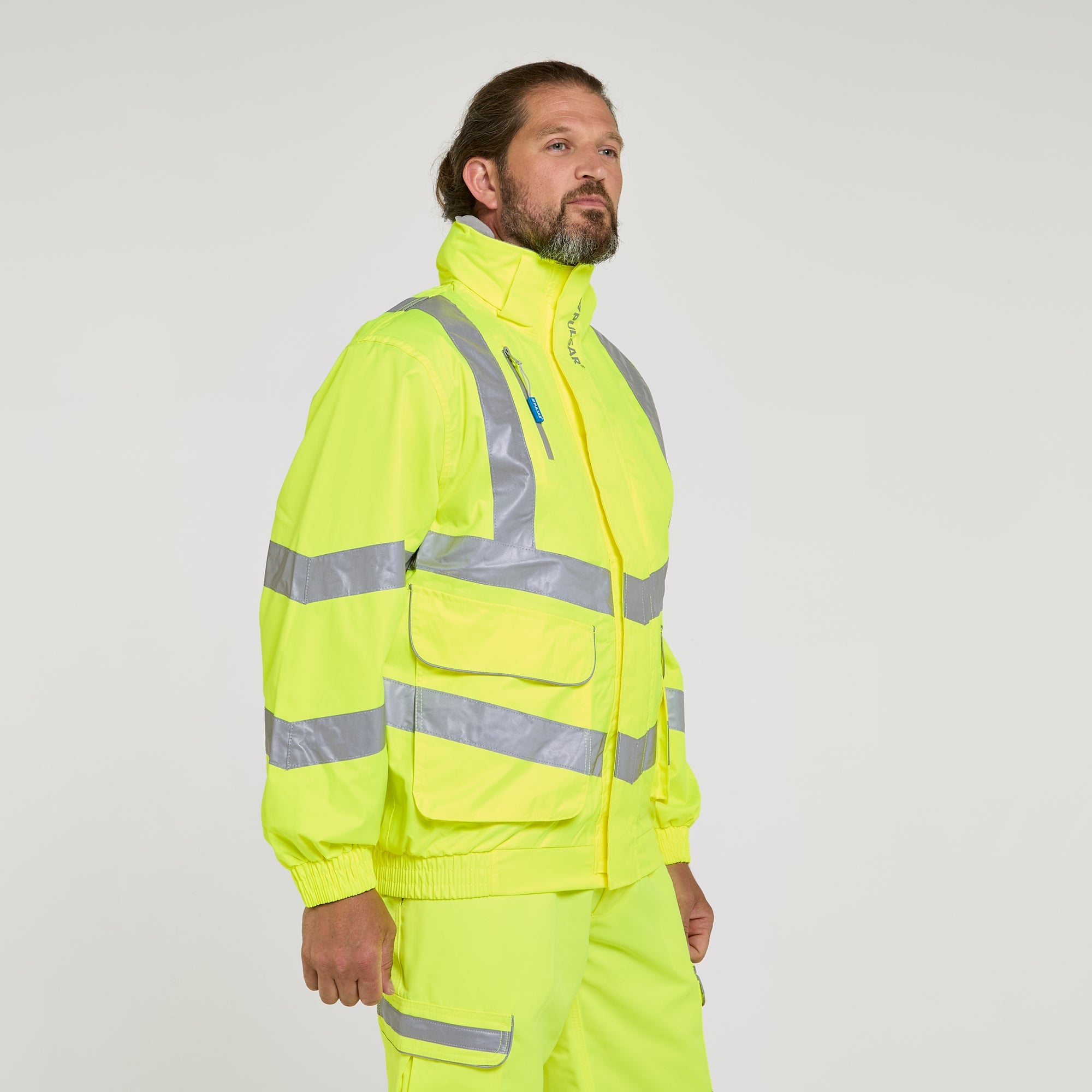 Pulsar Mesh Lined Bomber Jacket Yellow - Recycled Content