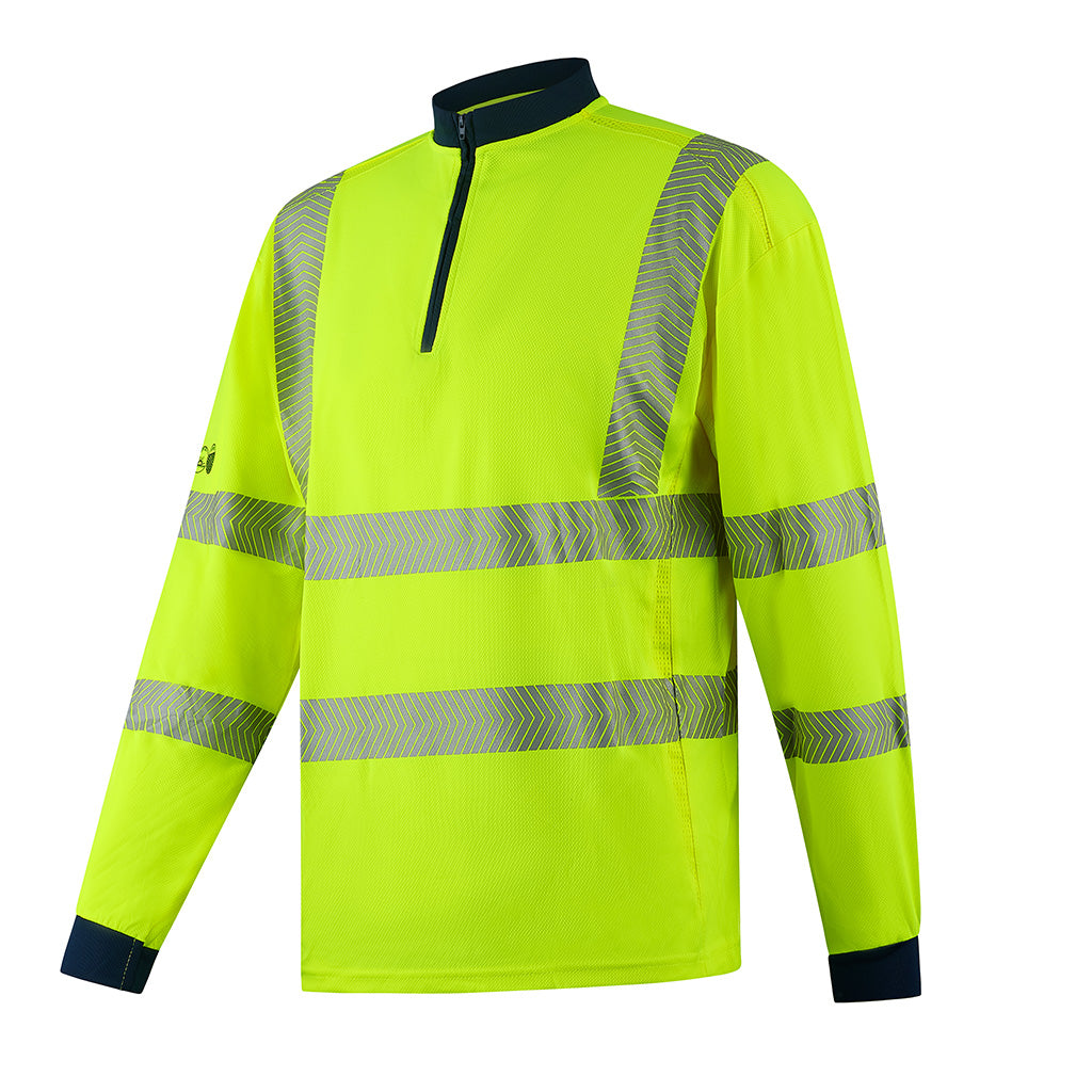 Future Garments Fgxeco L/S Hi-Vis En20471 Recycled Vented Poloshirt