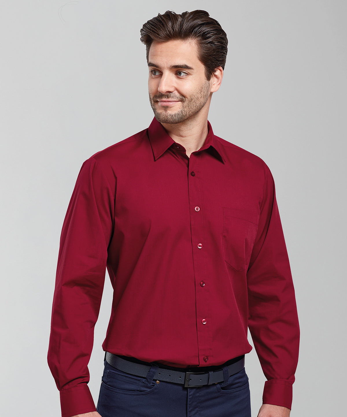 Premier Long Sleeve Poplin Shirt - Natural