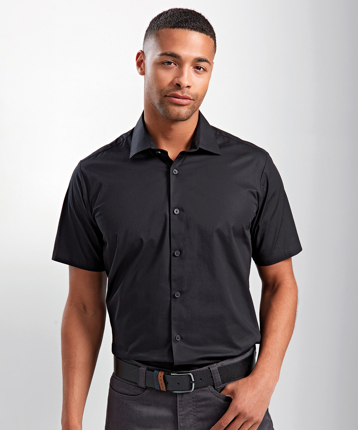 Premier Stretch Fit Cotton Poplin Short Sleeve Shirt