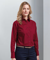 Premier Women's Poplin Long Sleeve Blouse - Rich Violet