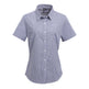 Premier Women's Microcheck (Gingham) Short Sleeve Cotton Shirt