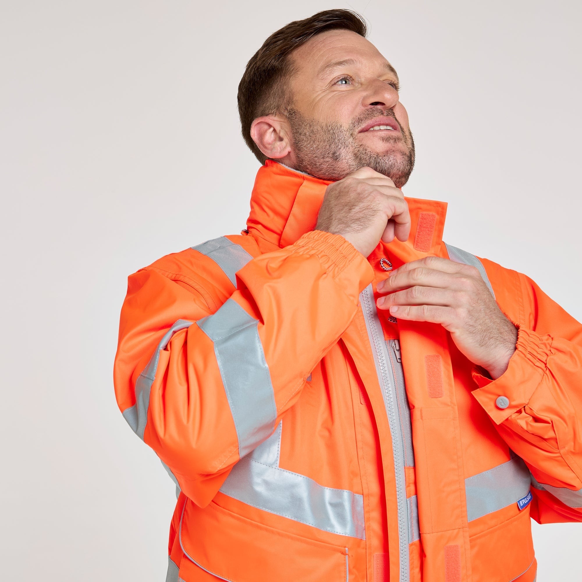 Pulsar Padded Bomber Jacket Orange - Recycled Content