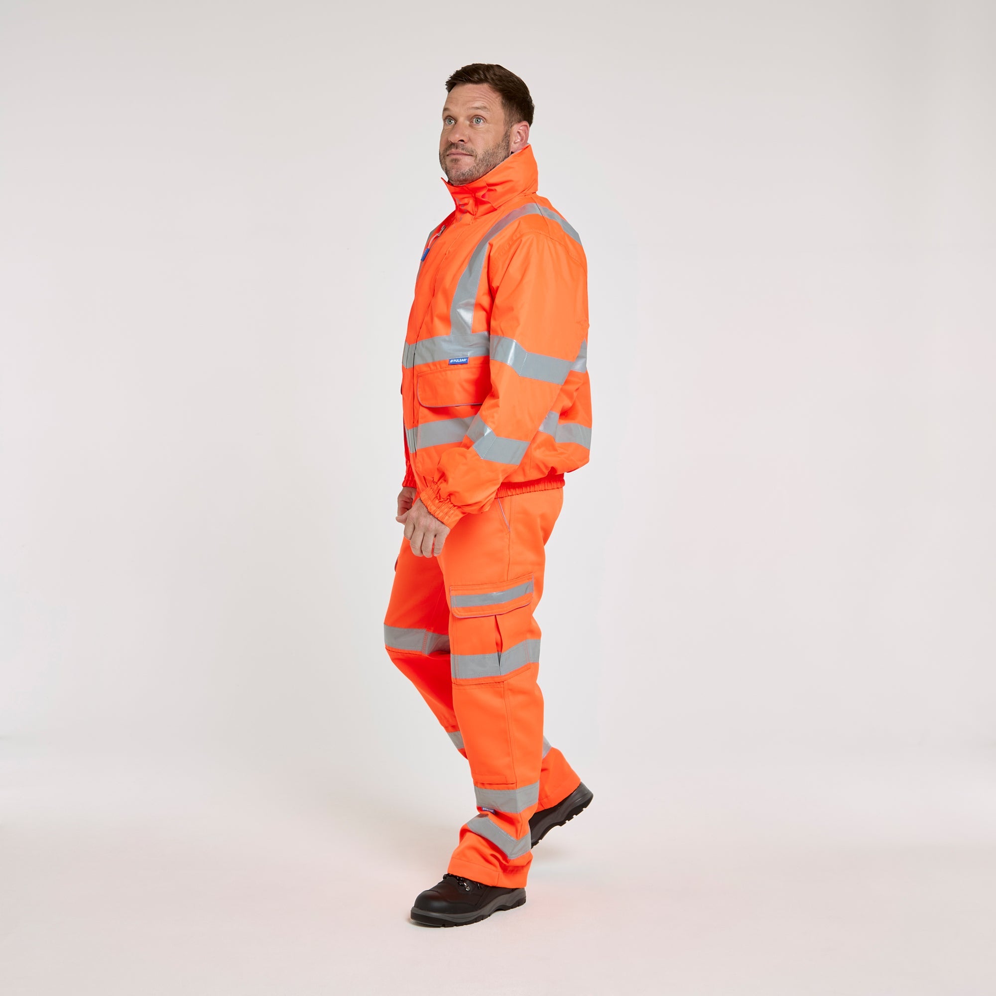 Pulsar Padded Bomber Jacket Orange - Recycled Content