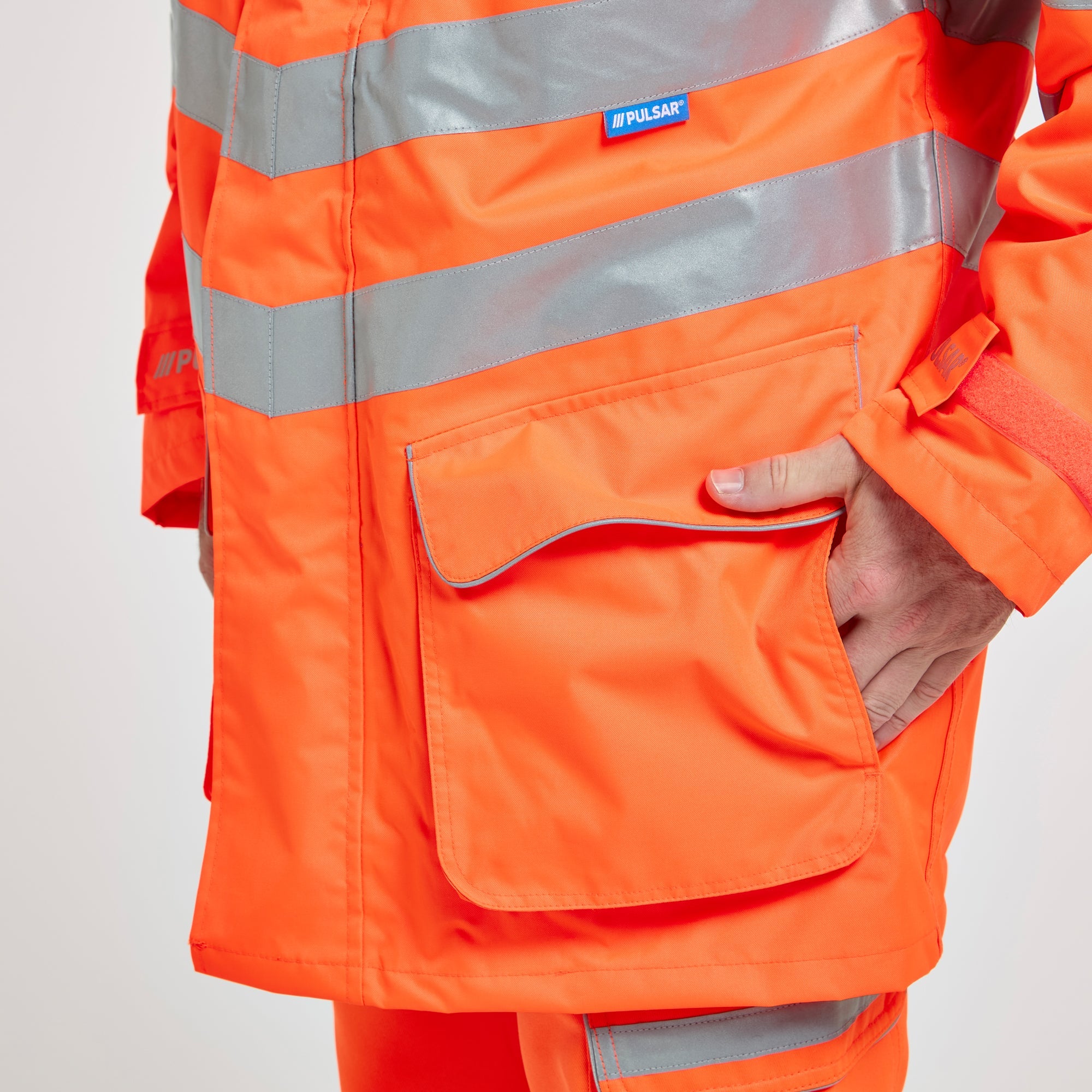 Pulsar Padded Storm Coat Orange - Recycled Content