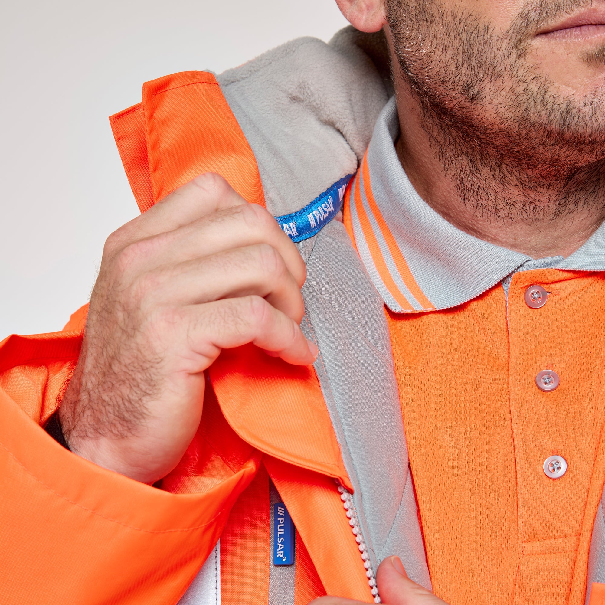 Pulsar Padded Storm Coat Orange - Recycled Content