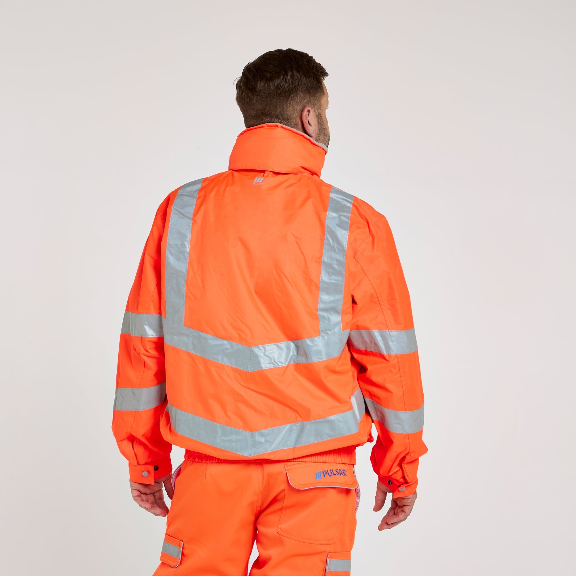 Pulsar Mesh Lined Bomber Jacket Orange - Recycled Content