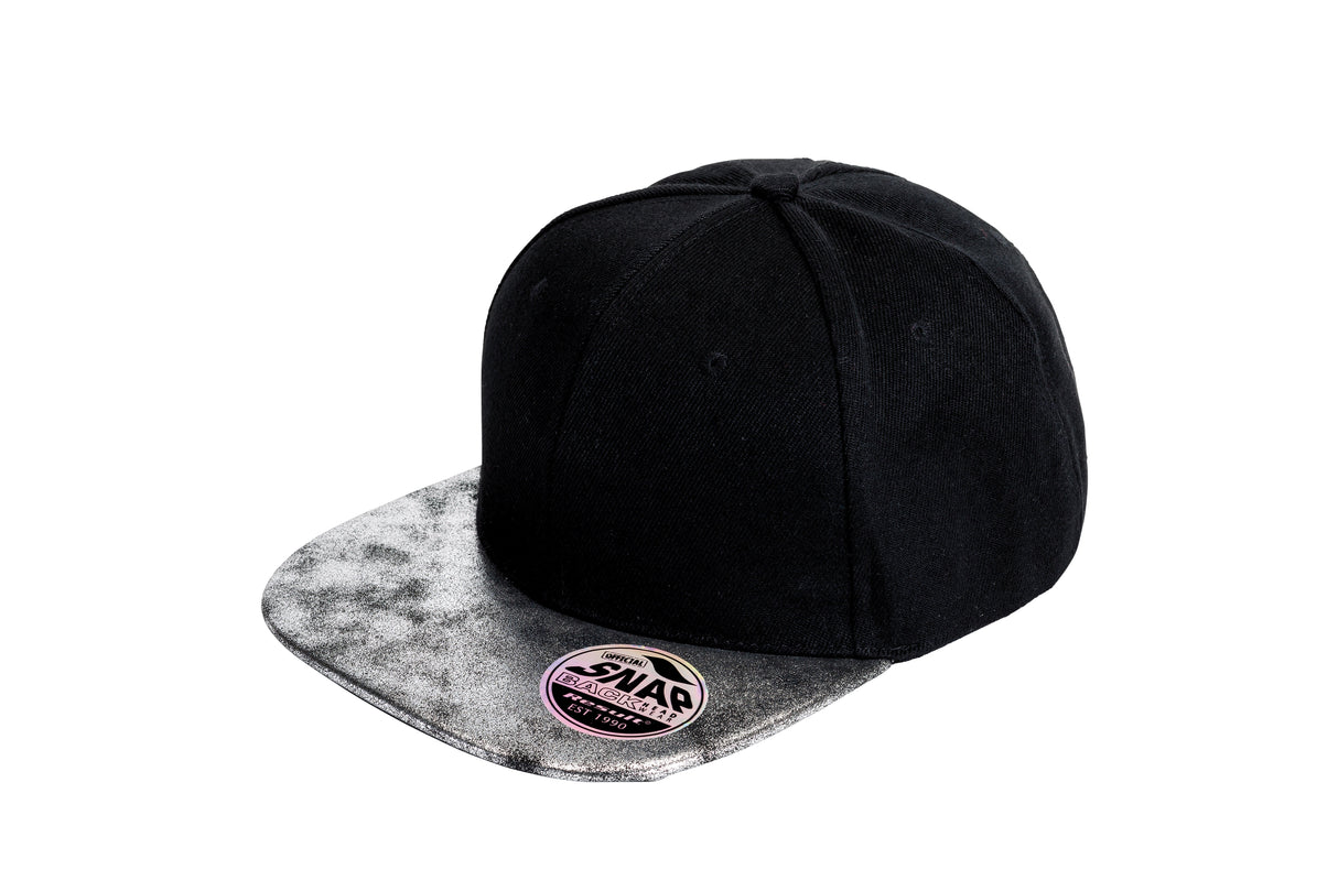 Result Headwear Bronx Glitter Flat Peak Snapback Cap