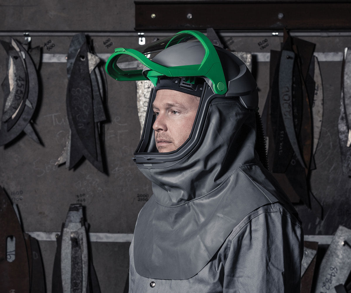 GVS RPB Z-Link Respirator, includes: 16-810 Safety Lens, 16-721 Zytec FR Shoulder Cape, 04-831 Breathing Tube