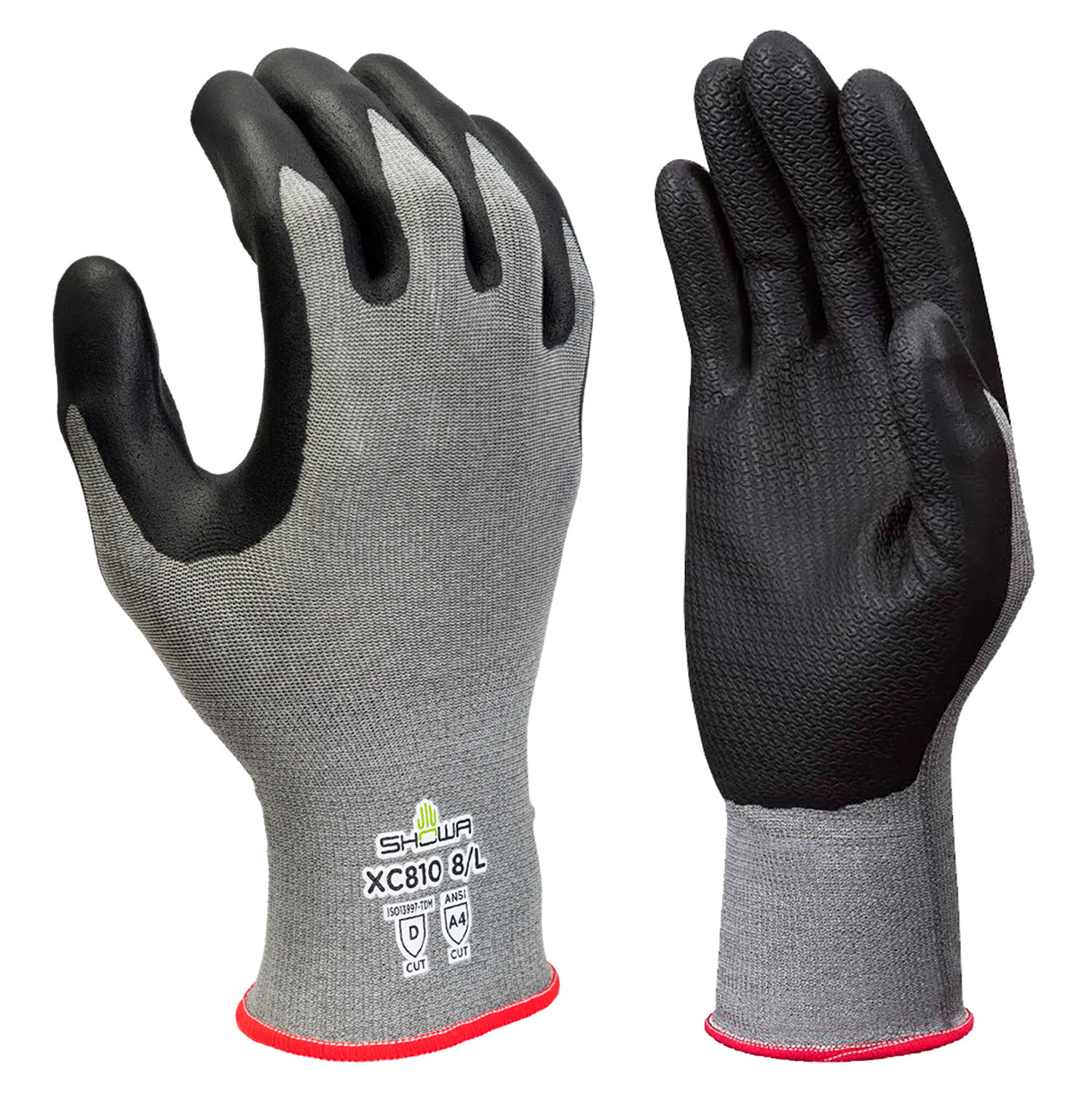 Showa XC810 Cut-Resistant Gloves (Size 8/L) – 18-Gauge, Touchscreen Compatible