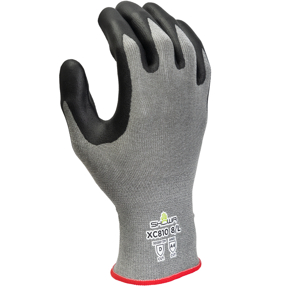 Showa XC810 Cut-Resistant Gloves (Size 8/L) – 18-Gauge, Touchscreen Compatible