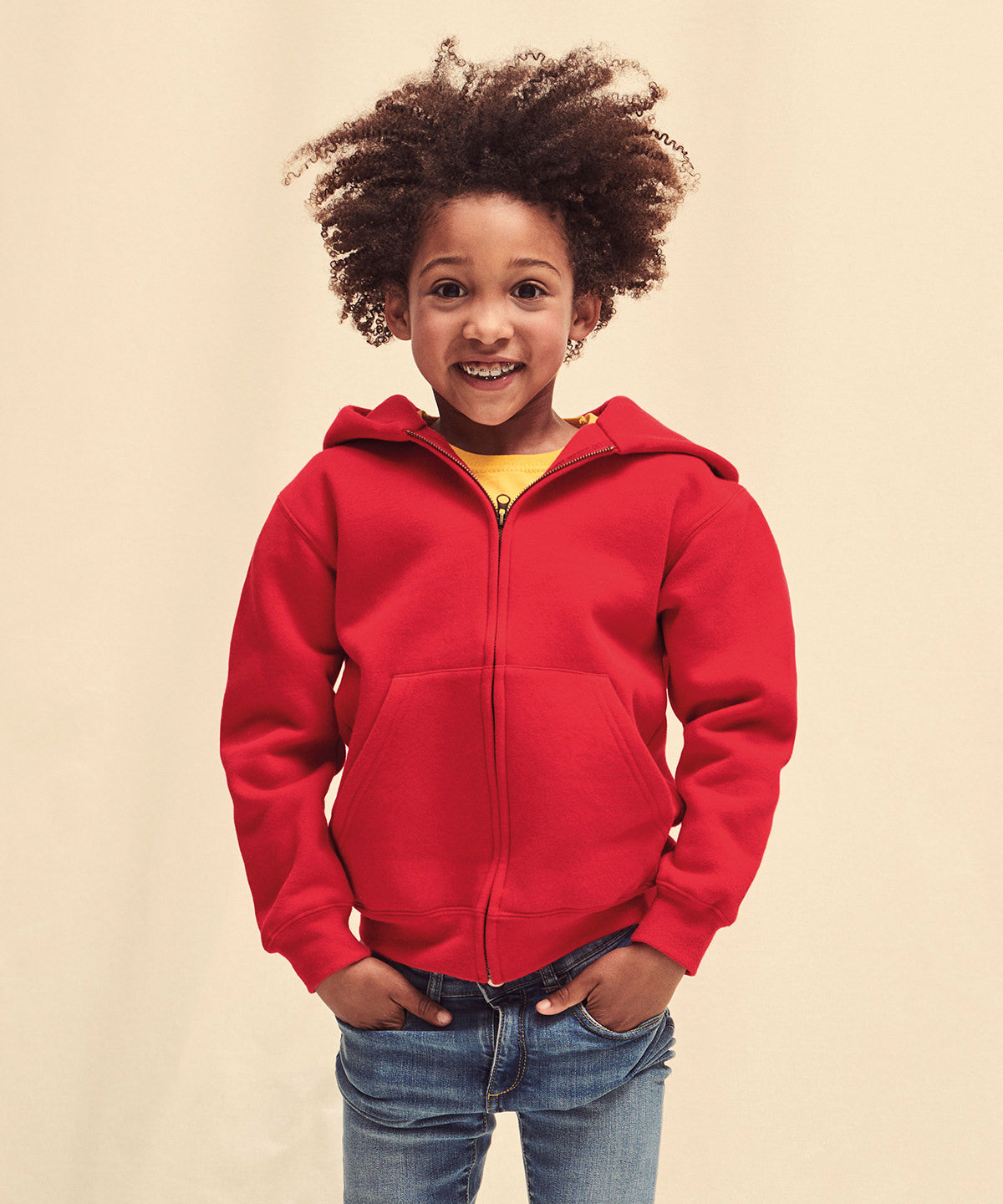 Fruit Of The Loom Kids Premium Hooded Sweatshirt Jacket