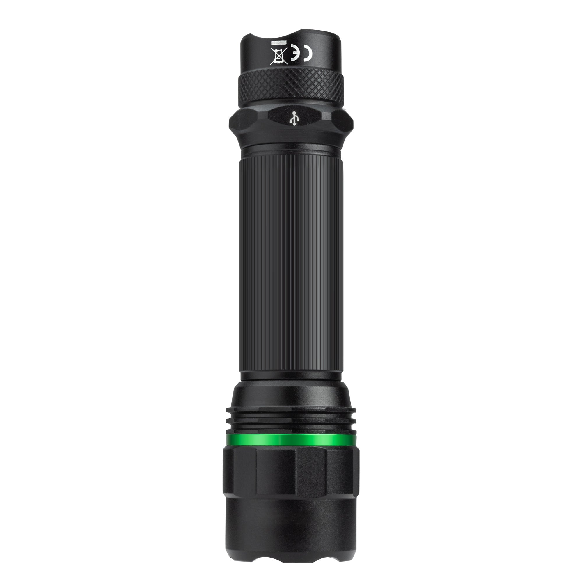 Scruffs Swiss-Tech Rechargeable LED Flashlight - USB Rechargeable Torch - 18650 & 3 x AAA Compatible