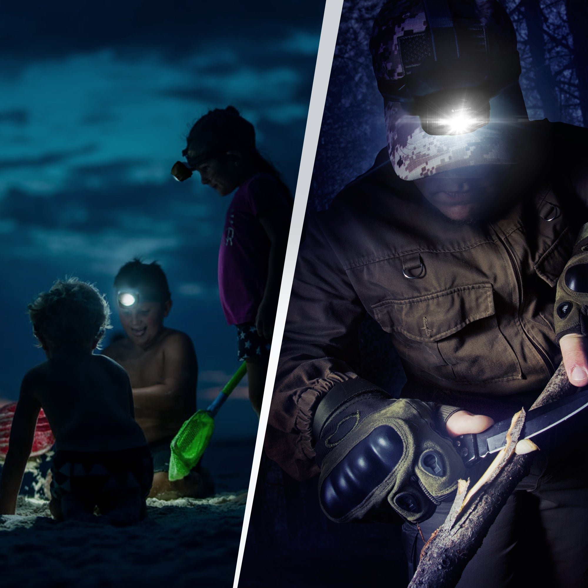 Scruffs Swiss-Tech LED Headlamp - 250 Lumens - 3 x AAA Head Torch