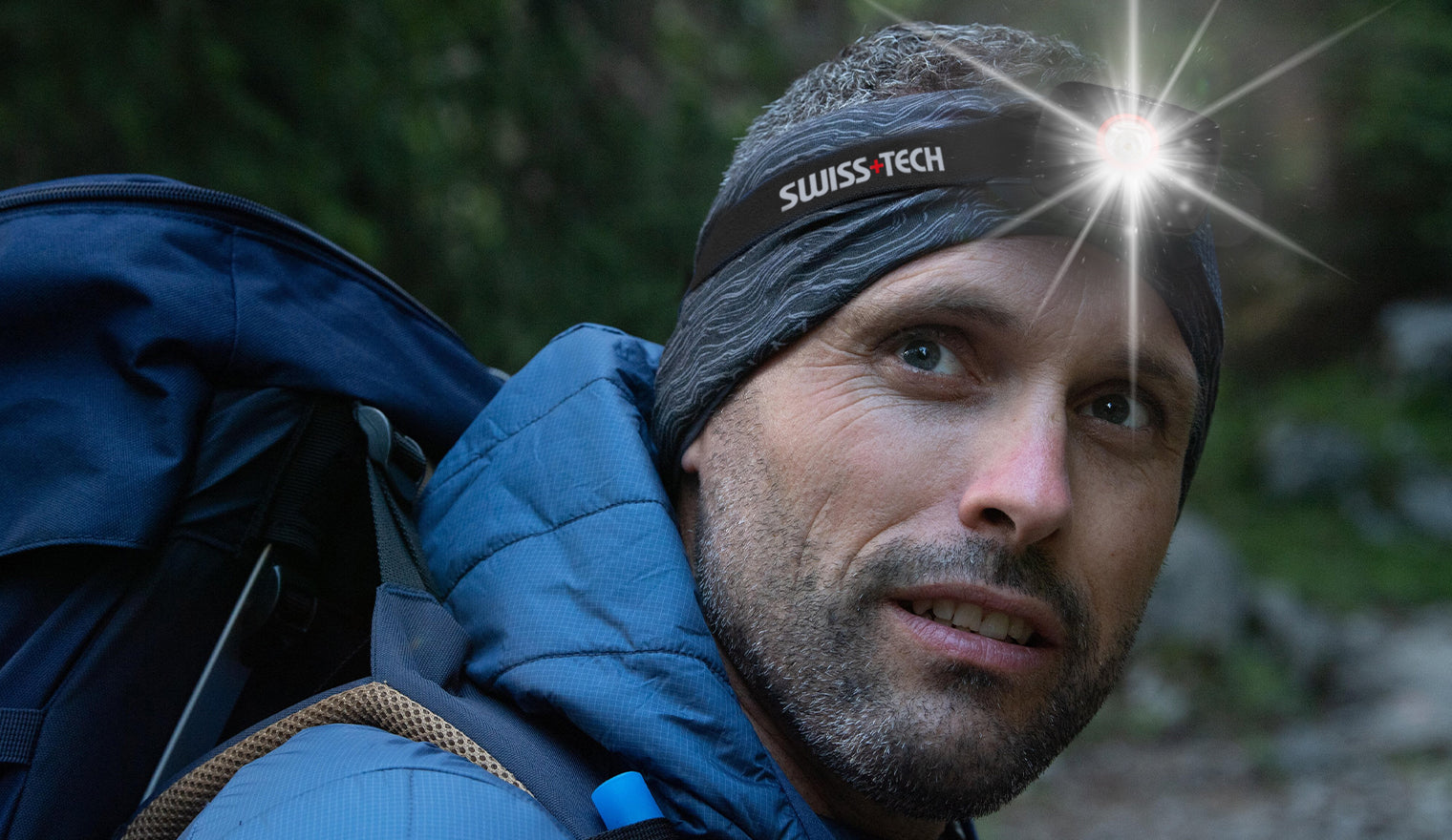 Scruffs Swiss-Tech LED Headlamp - 250 Lumens - 3 x AAA Head Torch