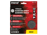 Trend Mesh Random Orbital Sanding Disc 150mm x 120G (Pack 5)