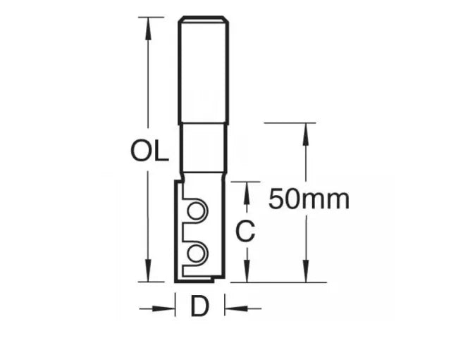 Trend RT/11M x 1/2 TC Straight Blade Rota-Tip 12.7mm x 89mm