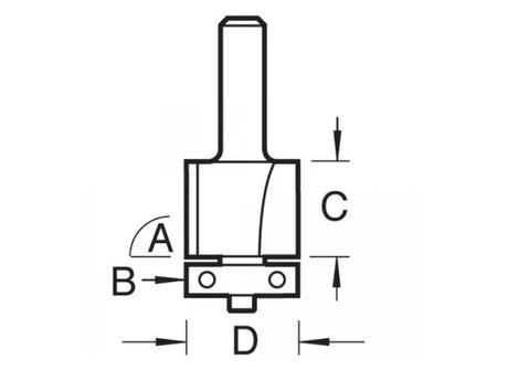 Trend T46/01 x 1/4 TCT 90° Template Profiler 12.7 x 25mm