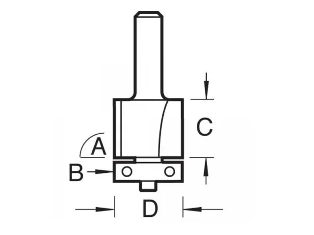 Trend T46/0 x 1/4 TCT 90° Template Profiler 9.5 x 12.7mm