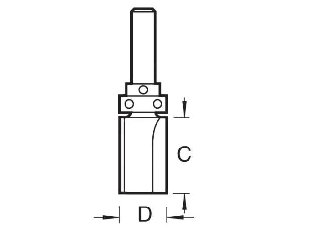 Trend TR29 x 1/4 TCT Shank Mounted Bearing Guided Profiler 12.7 x 25.4mm