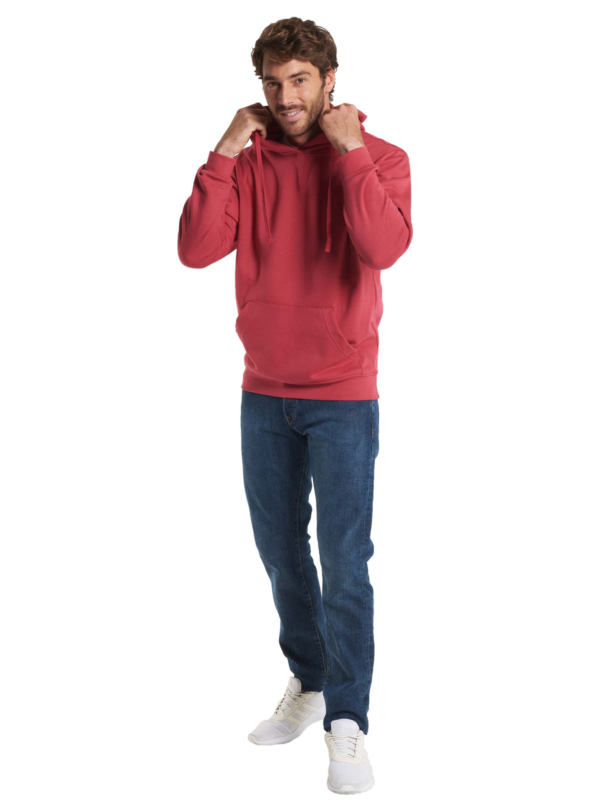 Uneek Deluxe Hooded Sweatshirt Cranberry