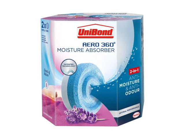 UniBond AERO 360º Moisture Absorber Lavender Garden Refills (Pack 2)