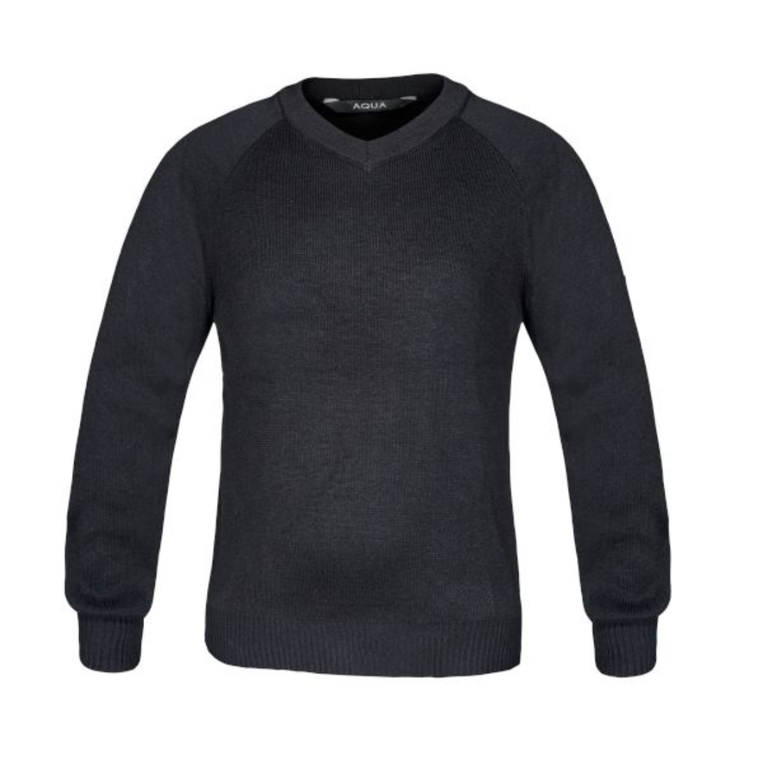 Future Garments Aqua Cotton Acrylic V-Neck Jumper