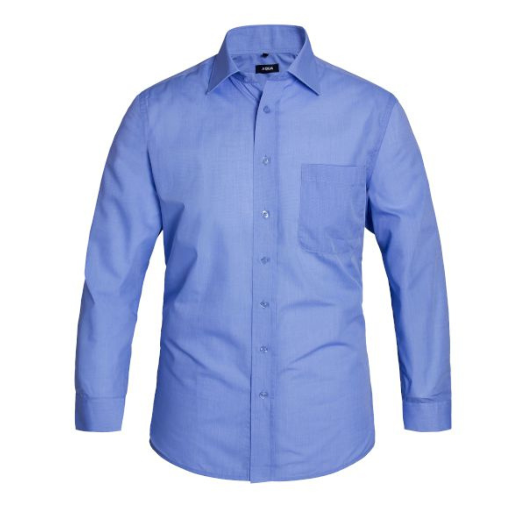 Future Garments Aqua End On End Cutaway L/S Collar Shirt
