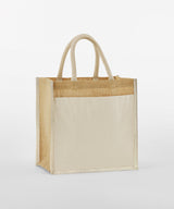 Westford Mill Cotton Pocket Natural Starched Jute Midi Tote